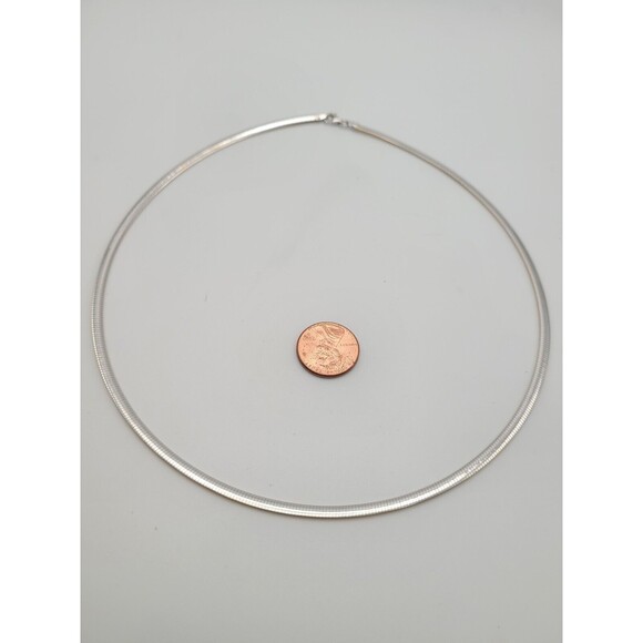 Reversible 14k White & Yellow Gold Omega Chain Necklace 18